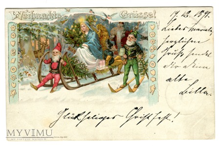 święta historia, dawne świąteczne kartki, blog historia, blog obyczajowy, blog historyczny, kobieta XIX wiek