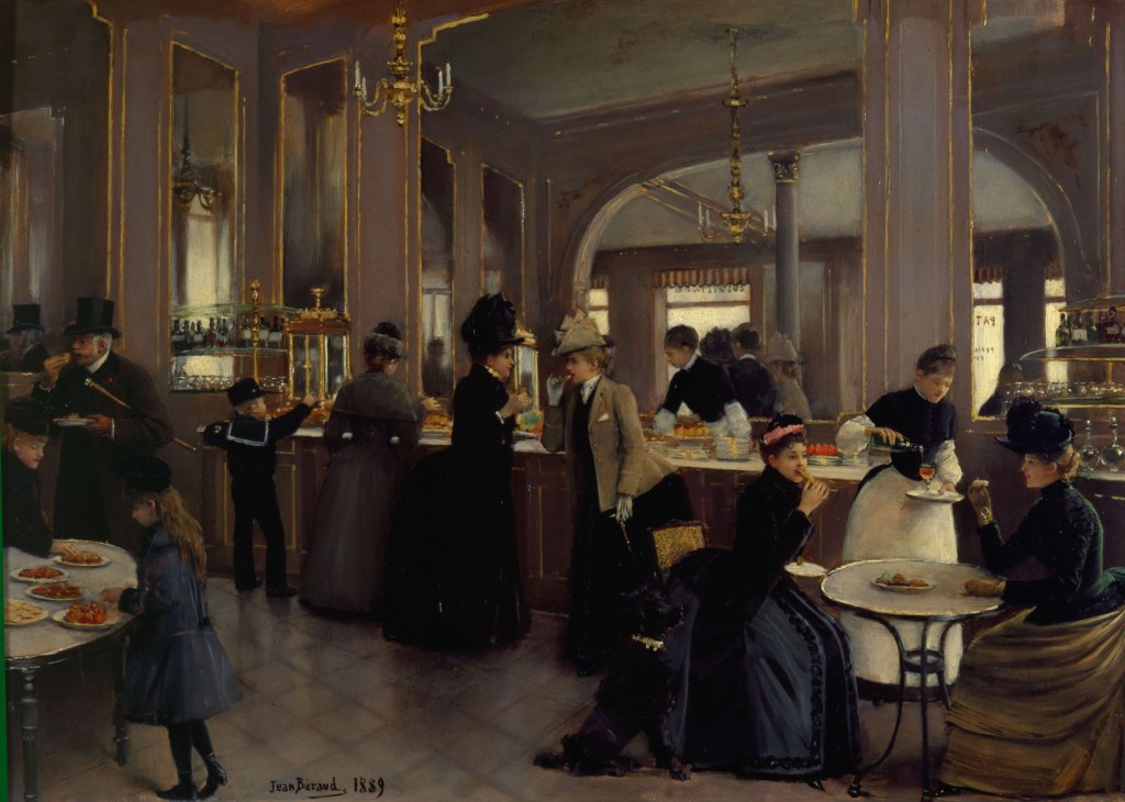 kawiarnia w Paryżu XIX w., ulice Paryż XIX w., wyższe sfery 