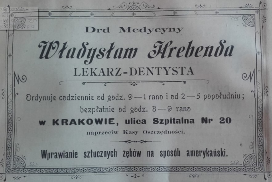 Kurier Warszawski 1838 reklama zakładu dentystycznego, reklama dentysty