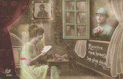 pocztówki miłosne I wojna światowa, blog historia blog historyczny zbiory francuskich bibliotek