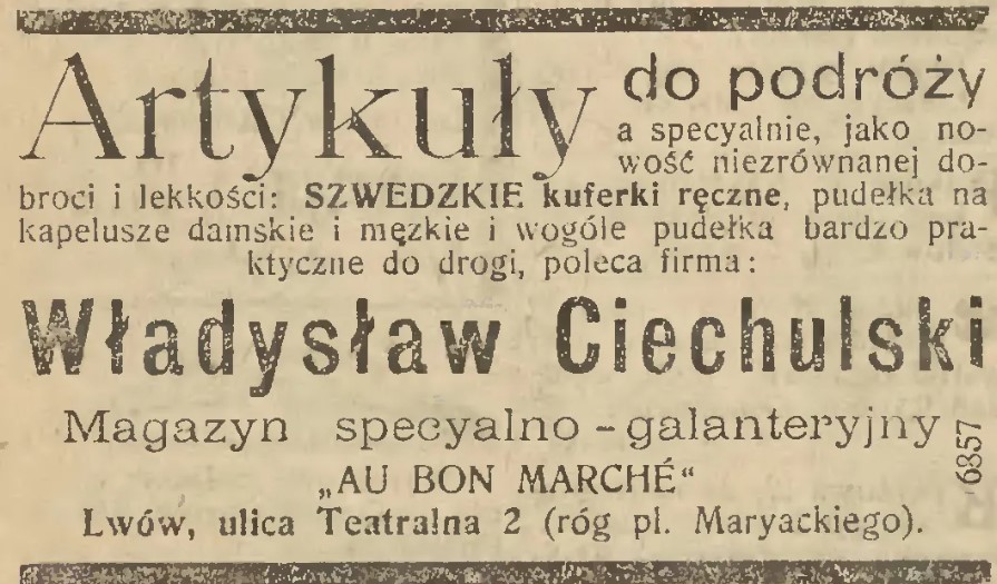 Słowo Polskie 1906 reklama pudła na kapelusze XIX w.